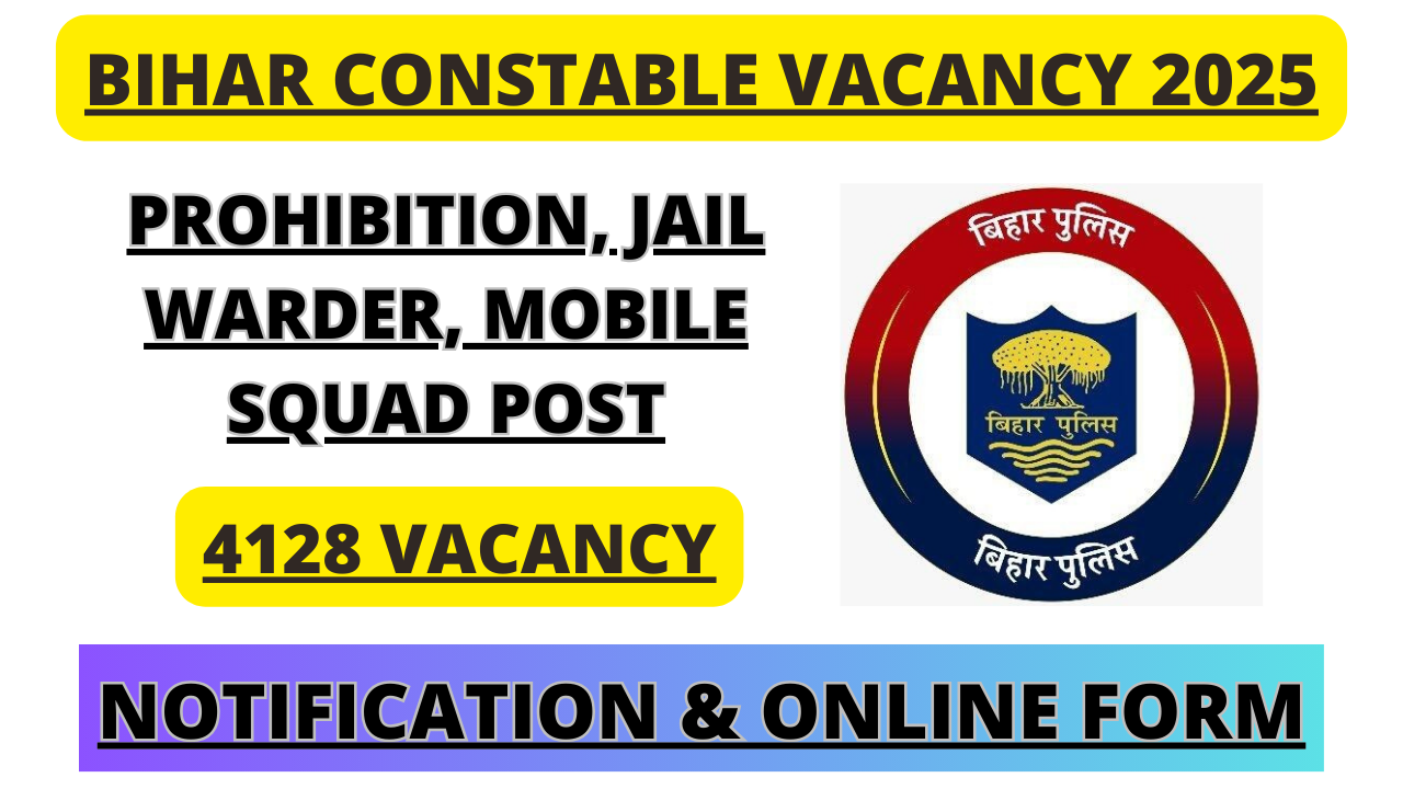 Bihar Police Prohibition Constable Vacancy 2025