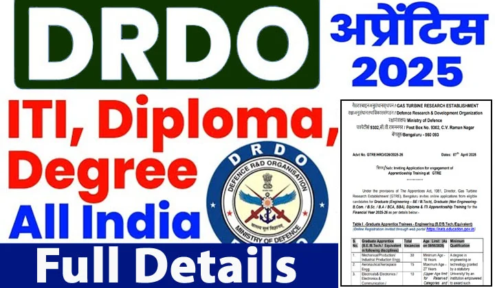 DRDO Apprentice Recruitment 2025