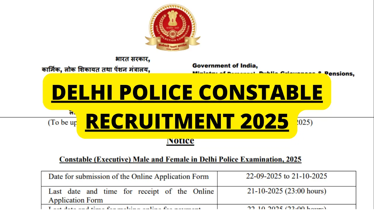 Delhi Police Constable Recruitment 2025