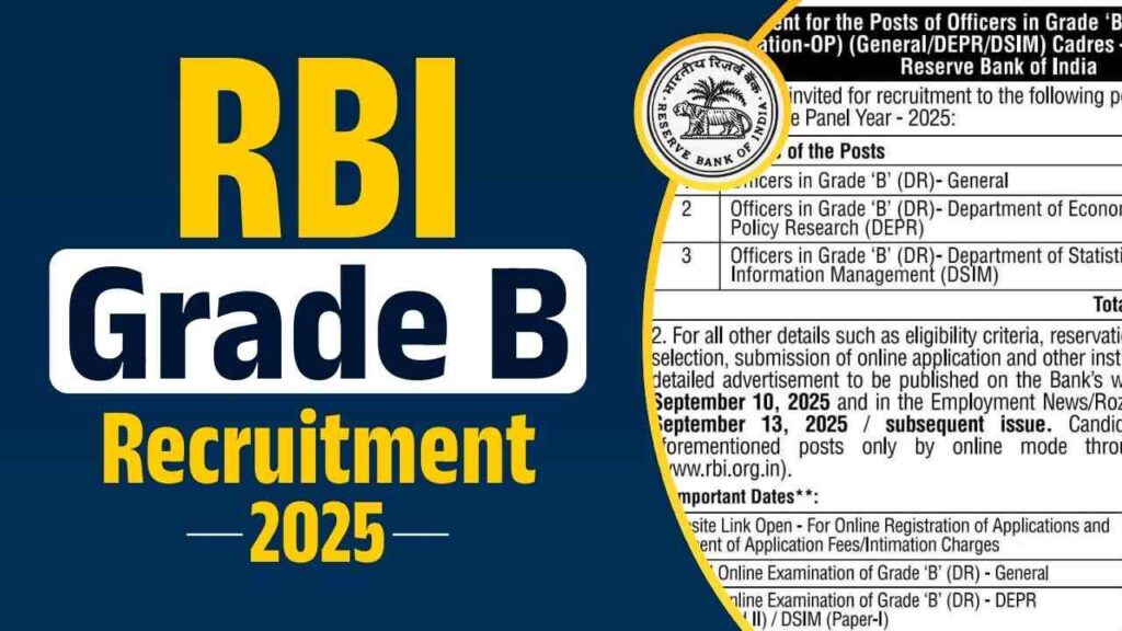 RBI Grade B Recruitment 2025